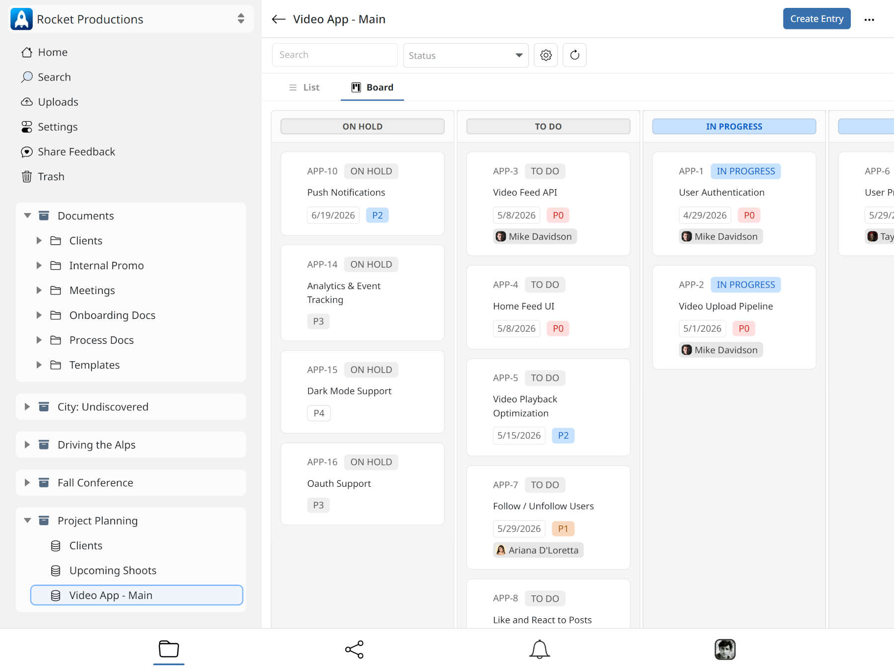 Flurrio custom database builder with CRM, project tracker, and sales pipeline views